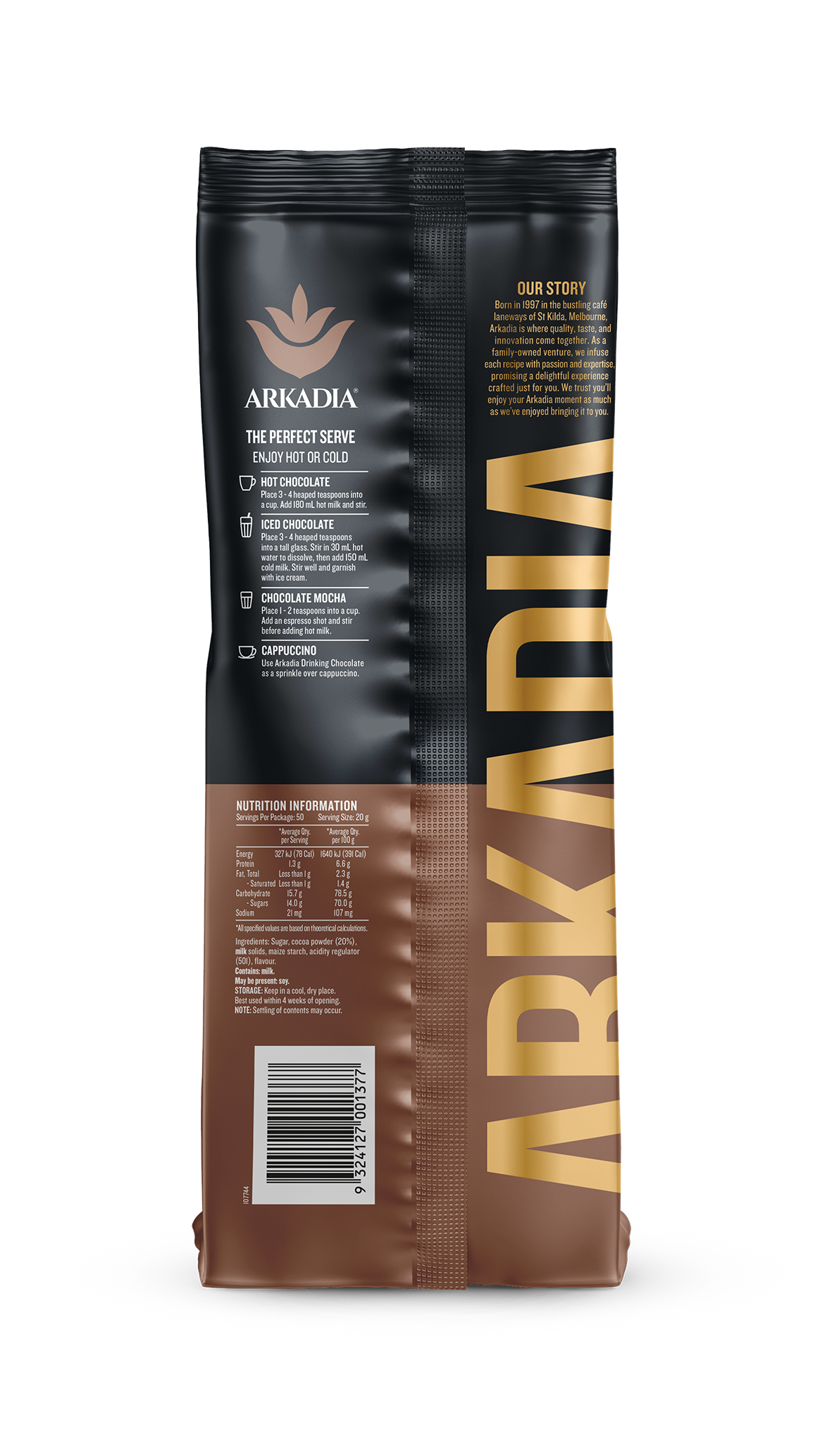 ARKADIA Fair Trade Organic Drinking Chocolate