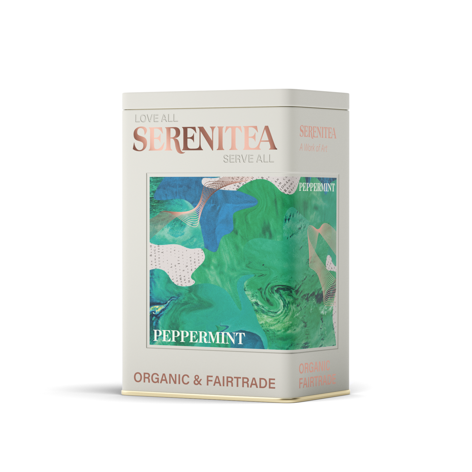 SereniTea Storage Tin for Peppermint Herbal Tea